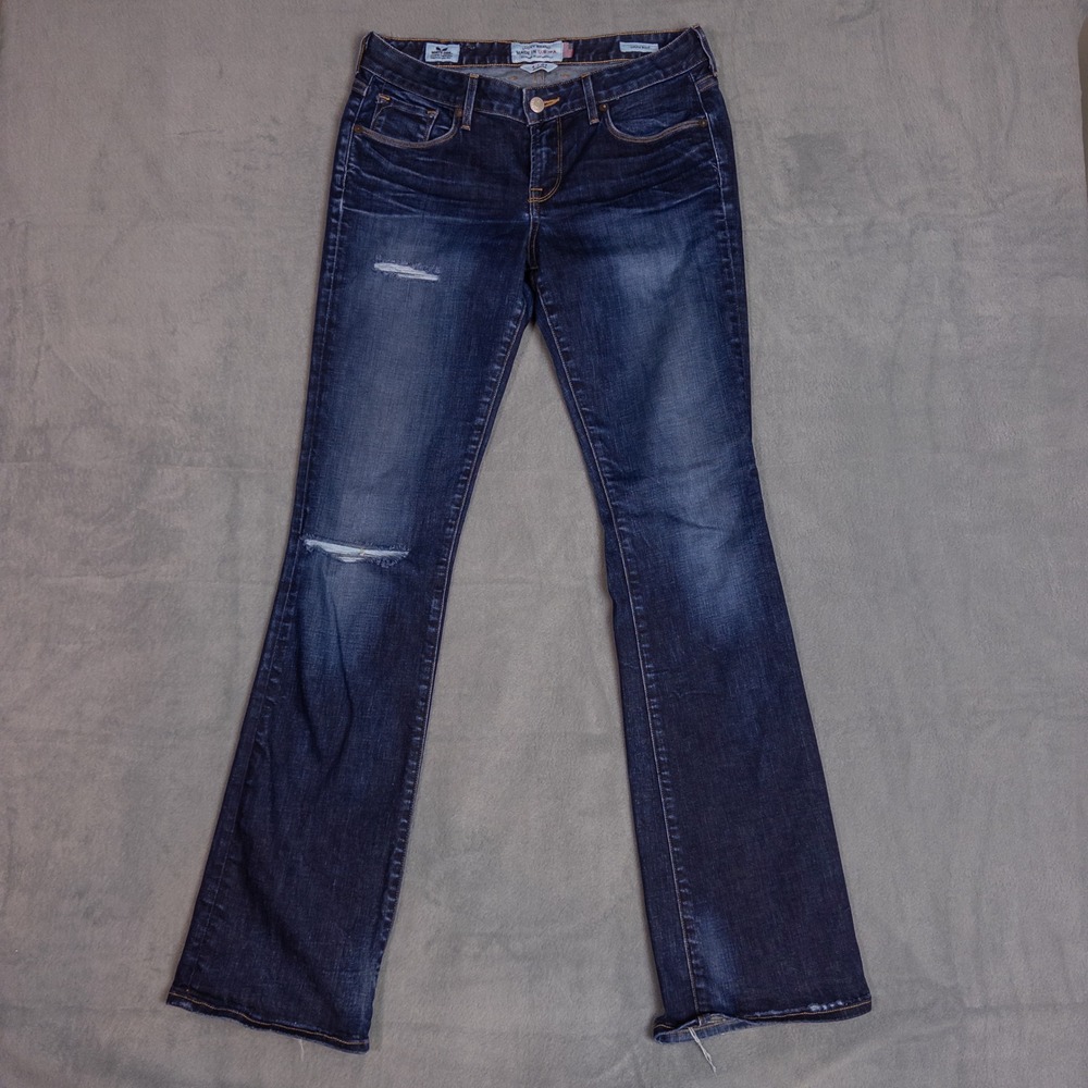 Lucky Brand Lolita Boot Jeans Womens 4/27 Blue Fair White Oak Cone Denim USA